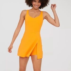 Aerie Women's Vibrant Orange Mini Dress